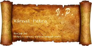 Várnai Petra névjegykártya