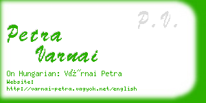 petra varnai business card